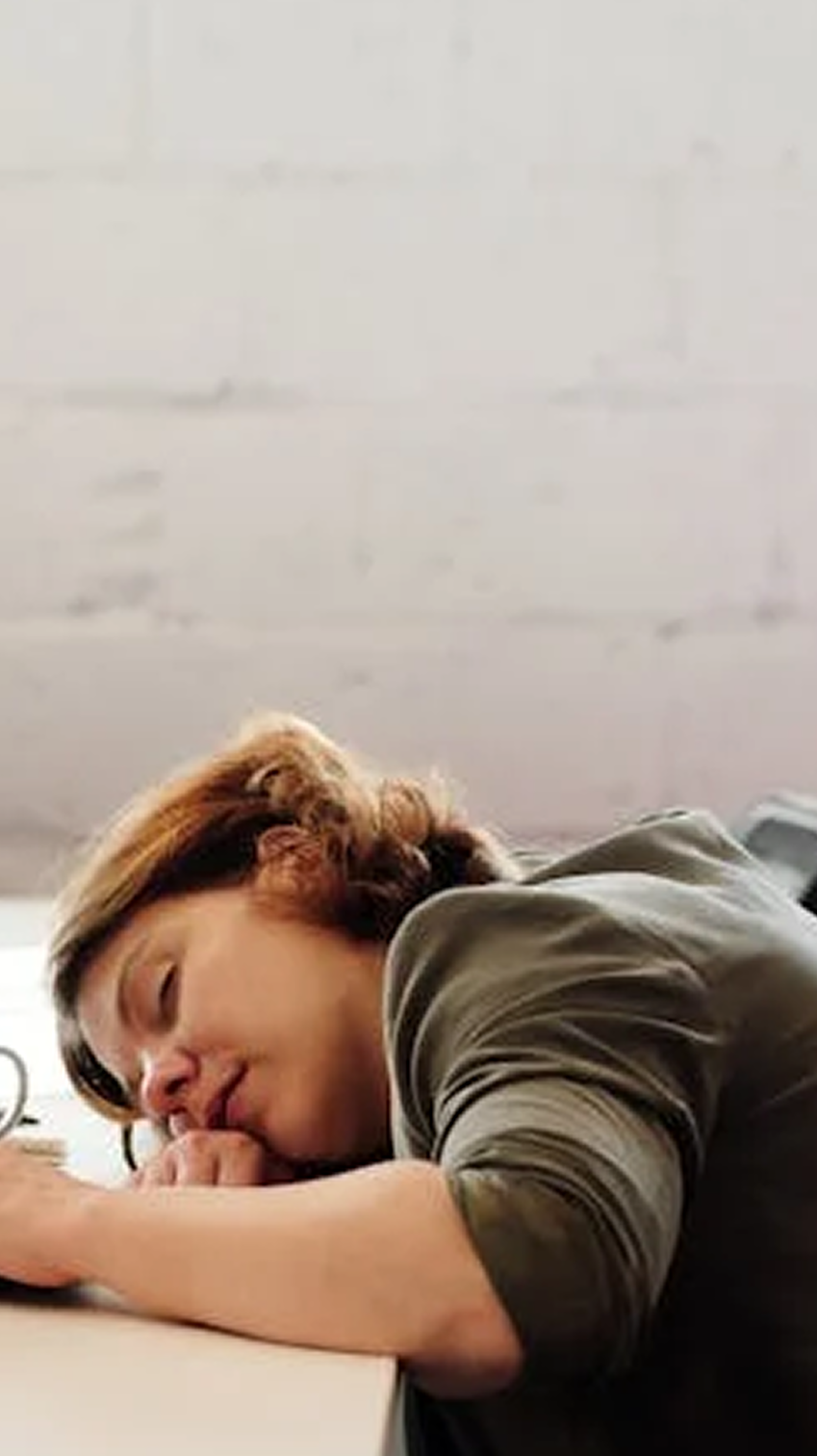 A woman sleeping